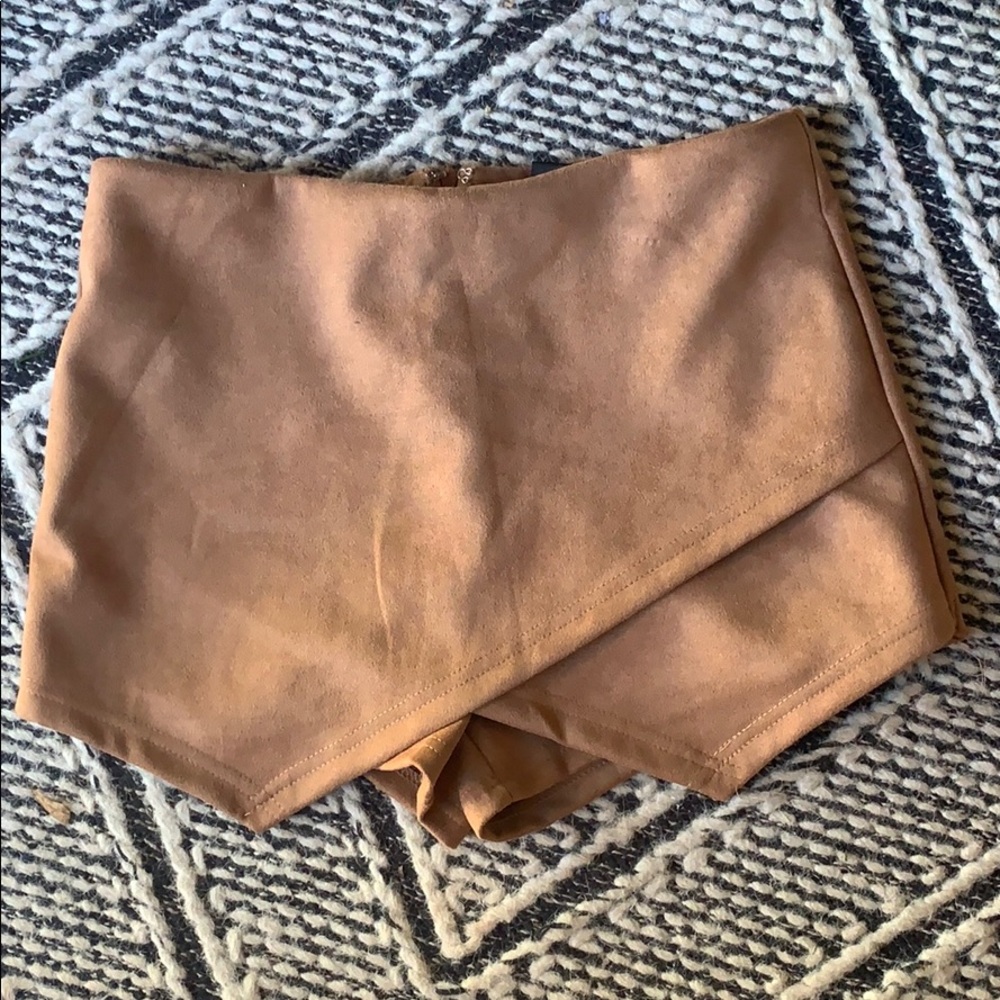 Suede Skort